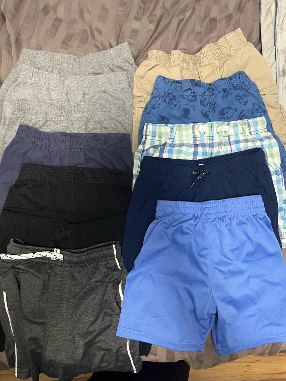 jumping beans Multi-Pack Kids Shorts - Blue, Navy, Black, Gray, Tan